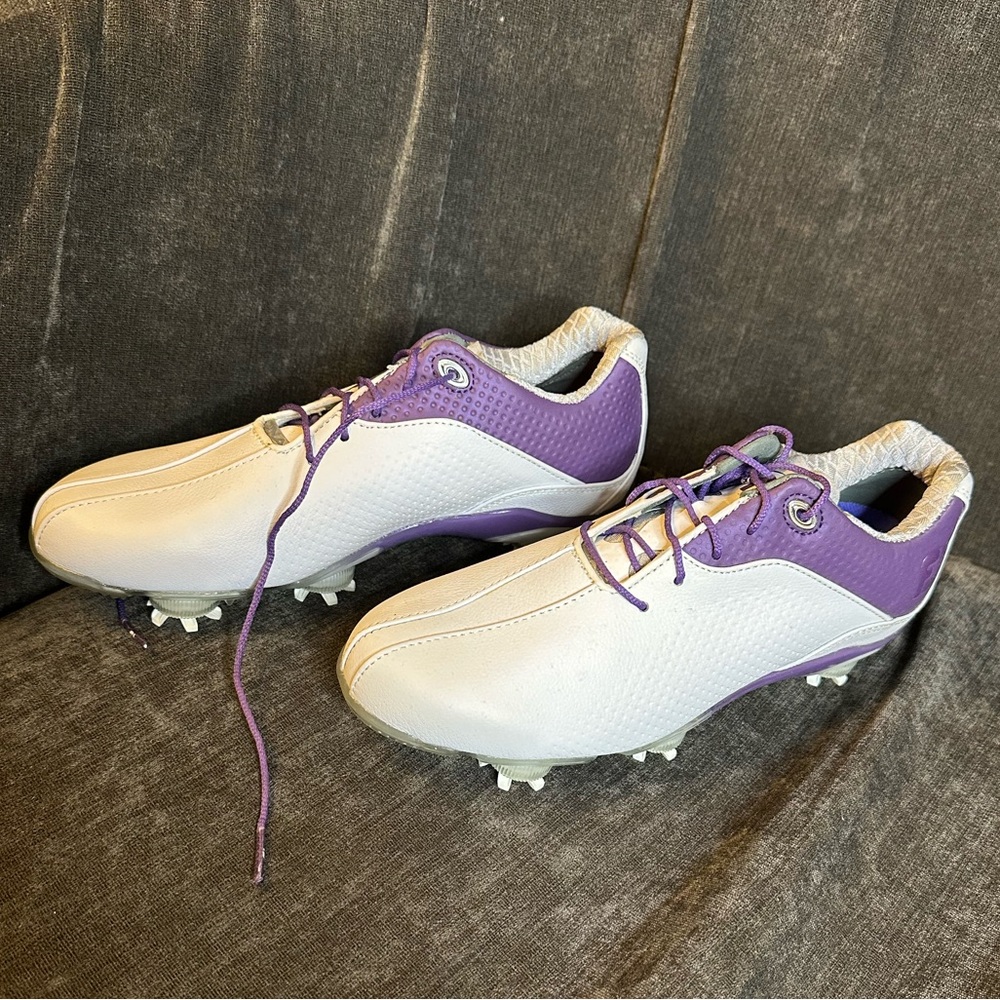 FootJoy DNA White and Purple golf Shoes, women 6